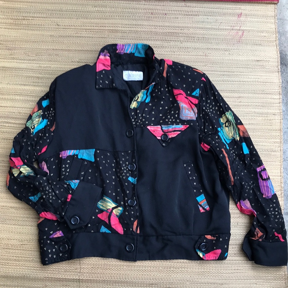 True vintage Fashion Caribe USA jacket Sz L